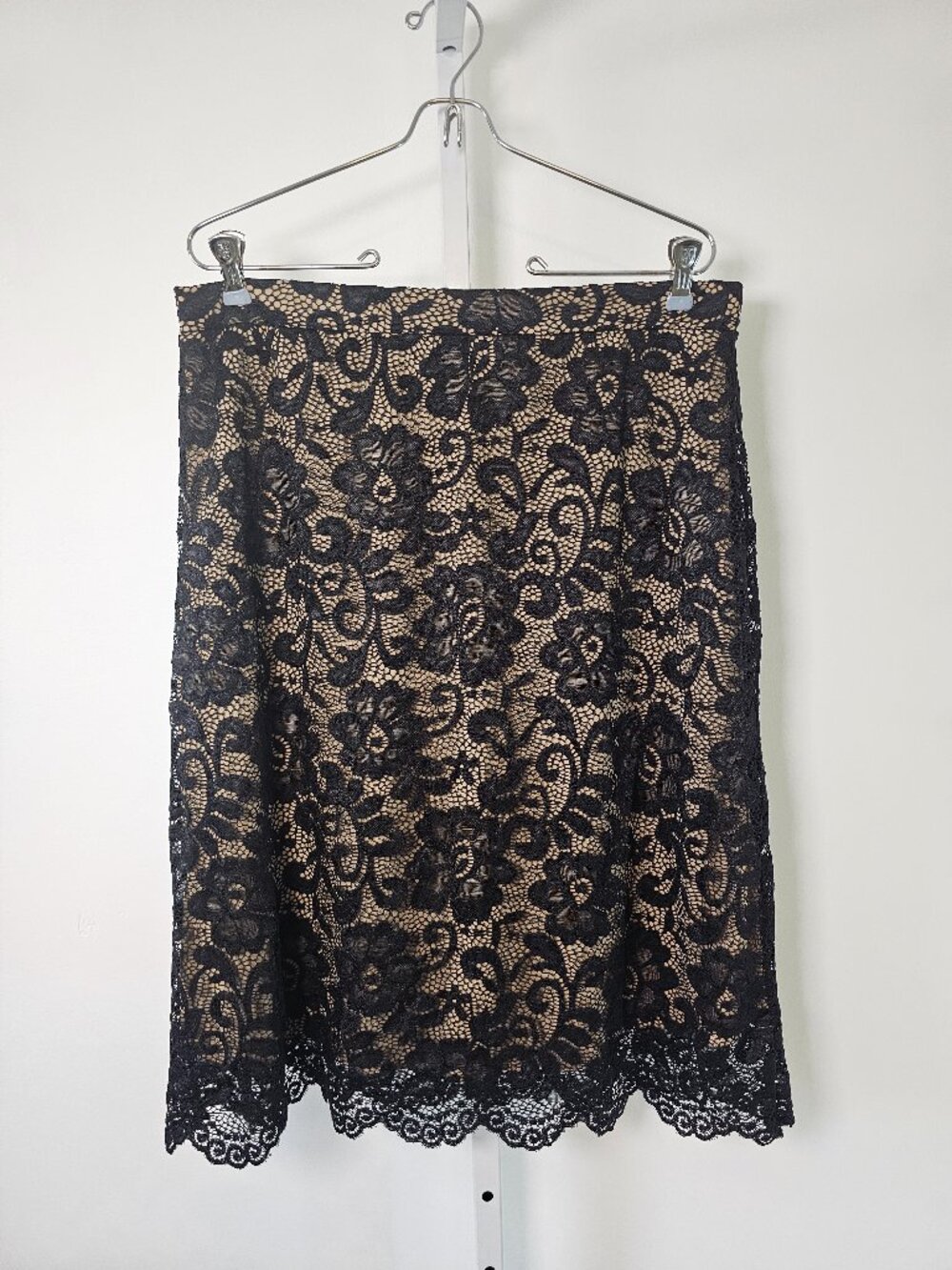 Olivia Blu Skirt Black Lace Floral Whimsigoth A-line Dark Fairy XL